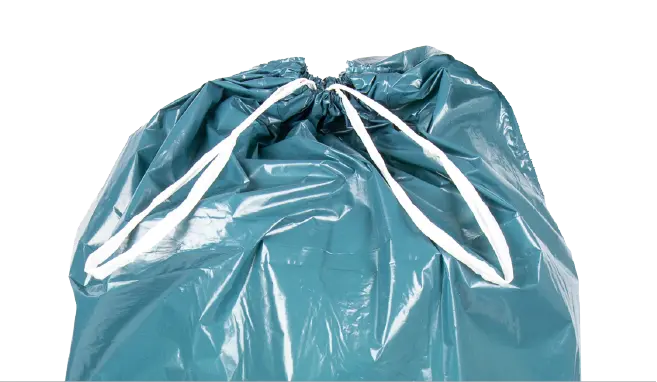 Drawstring sacks with the Blue Angel label