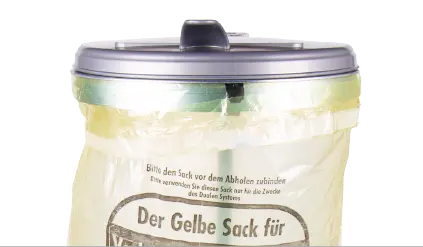 Recycling sacks with the Blue Angel label