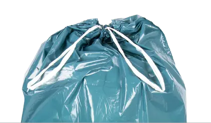 Drawstring sacks with the Blue Angel label